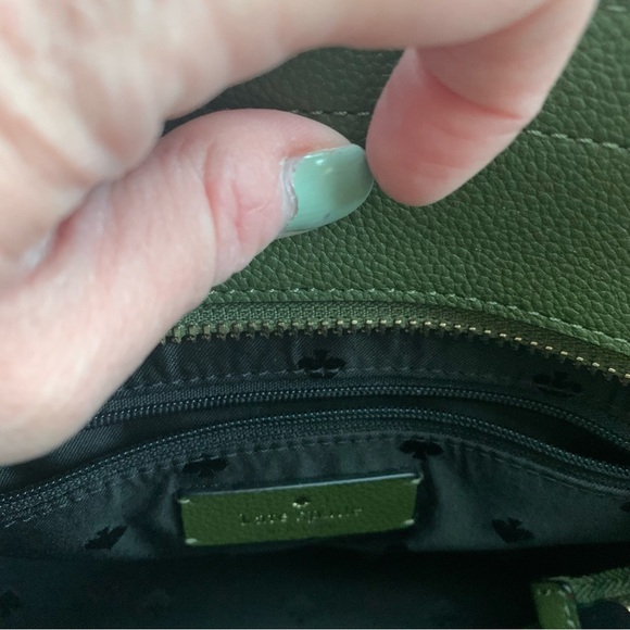Kate Spade Rowe Small Top Zip Satchel Pebbled Leather in Enchanted Green - 1566 - Picture 6 of 11